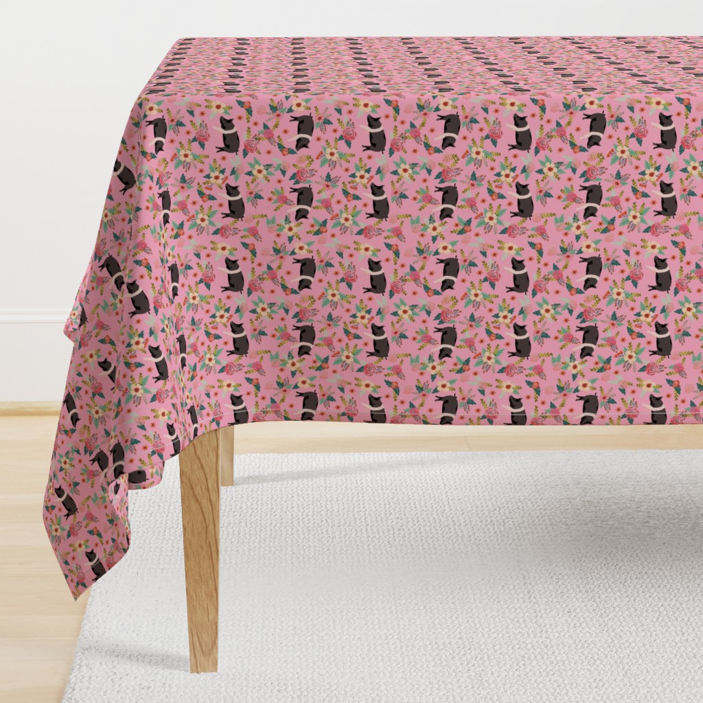 hampshire pig floral fabric - simple layout - pink