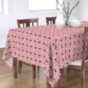 hampshire pig floral fabric - simple layout - pink