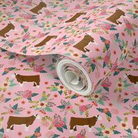 hereford floral fabric - simple layout - pink