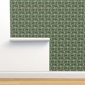 german shorthaired pointer dog fabric - german shorthaired wine, champagne, bubbly, fabric - dark green