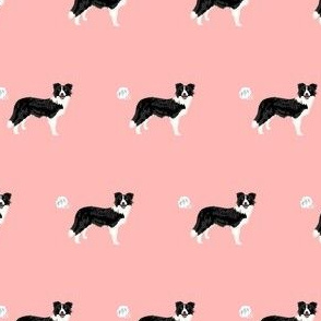 border collie dog fabric fart funny cute pure breed sewing projects pink