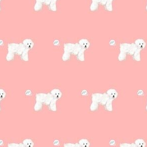 bichon dog fabric fart funny cute pure breed sewing projects pink