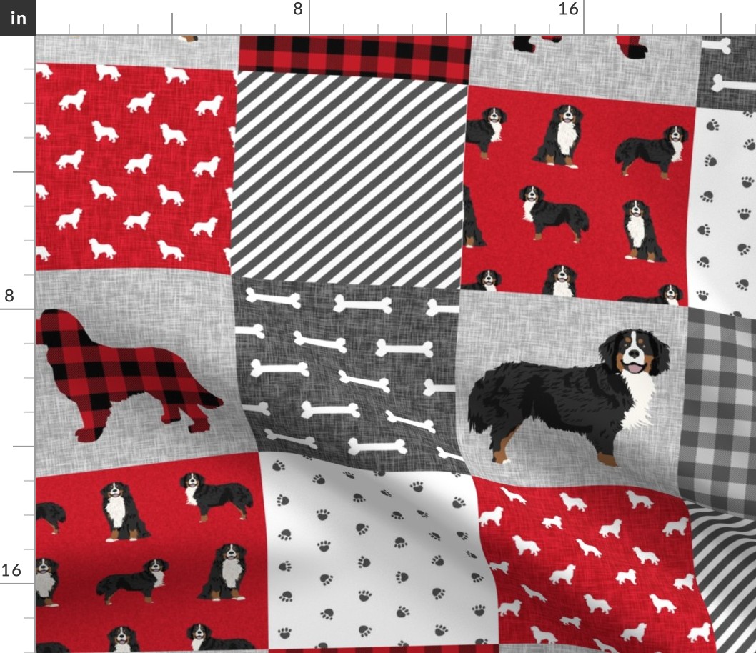 bernese mountain dog pet quilt a cheater quilt dog wholecloth fabric