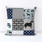bernese mountain dog pet quilt b cheater quilt dog wholecloth fabric