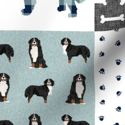 bernese mountain dog pet quilt b cheater quilt dog wholecloth fabric