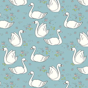 Swan Summer - Teal // by Sweet Melody Designs