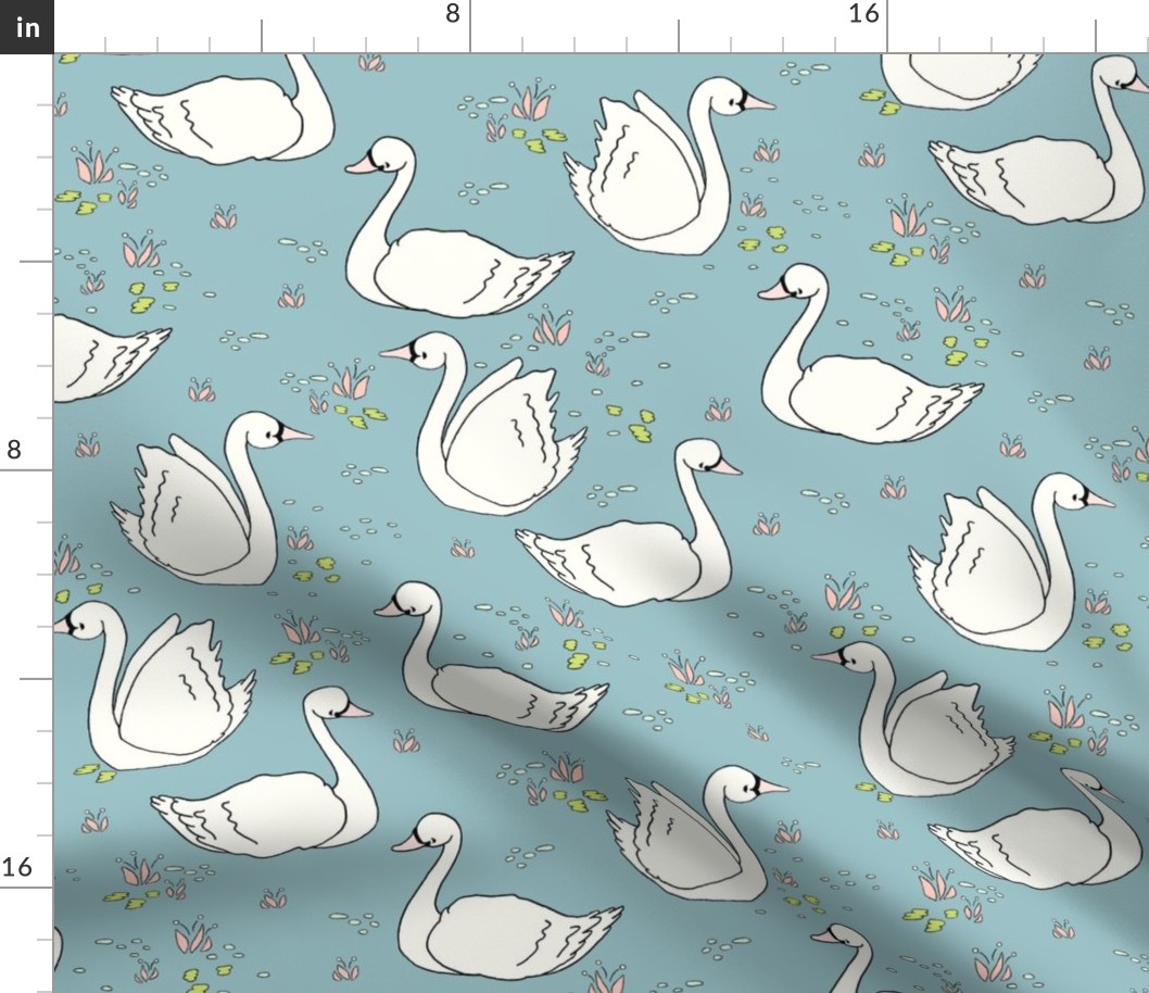 Swan Summer - Teal // by Sweet Melody Designs