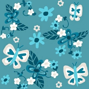 Floral Flutterby Blues