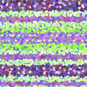 FNB2 - Large -  Stripes of Digital Glitter in Lavender - Purple - Lime Green - Crosswise