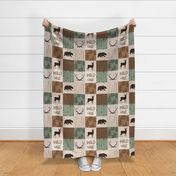 Wild One Quilt (no moose) green and brown