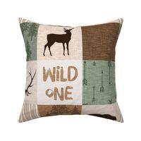 Wild One Quilt (no moose) green and brown