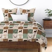 Wild One Quilt (no moose) green and brown