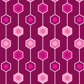 Hexagon stripe magenta