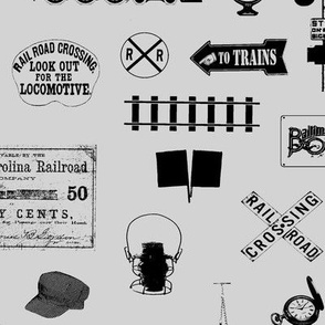 Railroad Symbols - Light Grey // Large