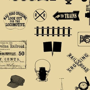 Railroad Symbols - Tan // Large