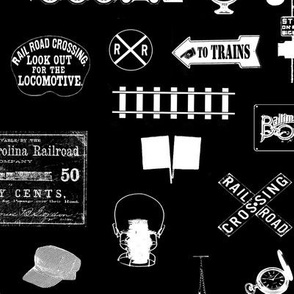 Railroad Symbols - Black // Large