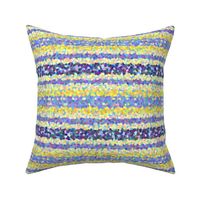 FNB1 - Large Stripes of Digital Glitter in Lemon Yellow - Violet - Crosswise