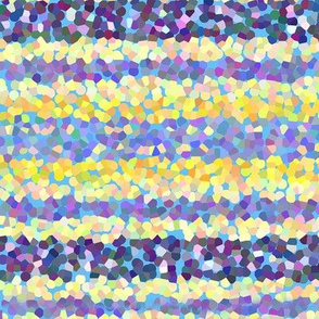FNB1 - Large Stripes of Digital Glitter in Lemon Yellow - Violet - Crosswise