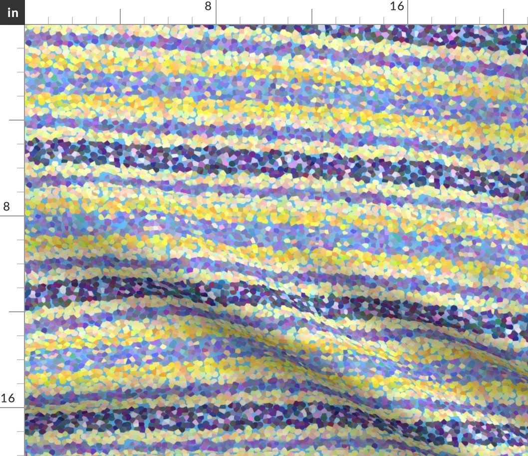 FNB1 - Large Stripes of Digital Glitter in Lemon Yellow - Violet - Crosswise