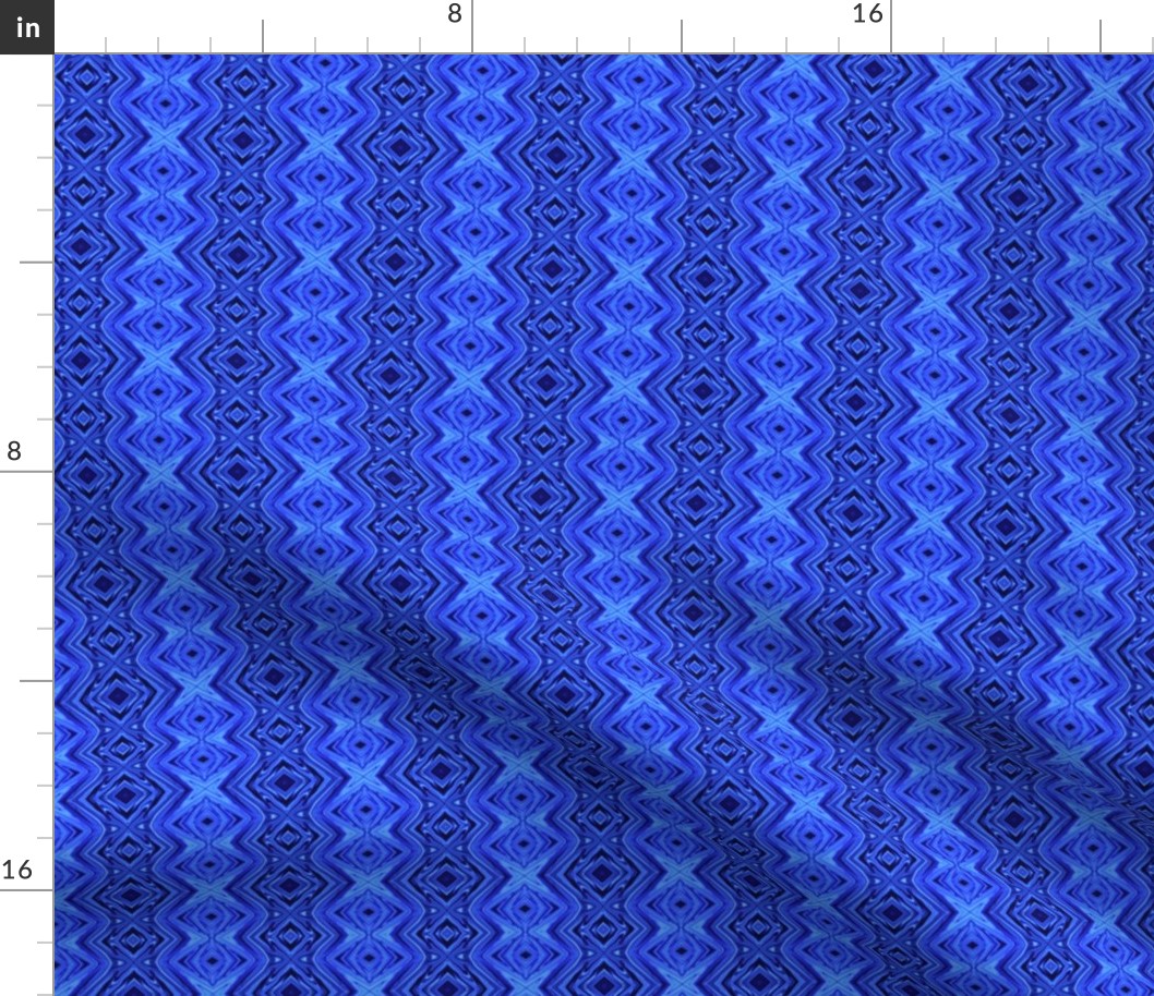 GP17 - small - Geometric Pillars in Clear Blue Monochrome