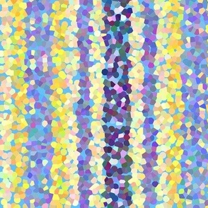 FNB1 - Large Stripes of Digital Glitter in Lemon Yellow - Violet - Lengthwise