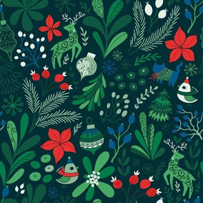 Small Merry Christmas Holiday pattern design