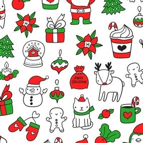 Merry Christmas pattern. Happy New holiday year design