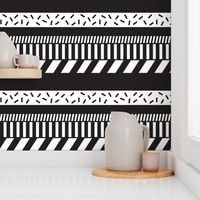 Black and white stripes. Geometry pattern design.