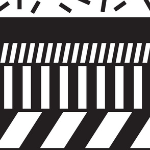 Black and white stripes. Geometry pattern design.