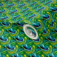 Swirling Blue Greens - Small