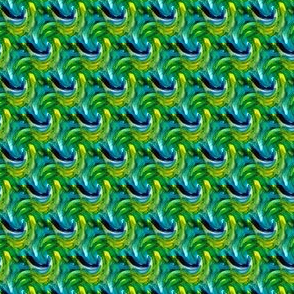 Swirling Blue Greens - Small
