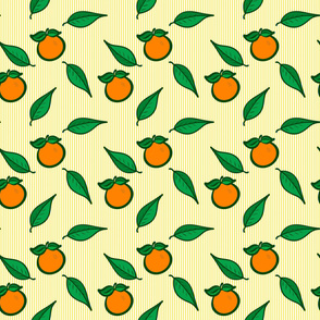 Fresh Picked Oranges On Stripes 2