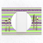 FNB2 - Large Fizz-n-Bubble Stripes in Lime Green and Purple  - Crosswise