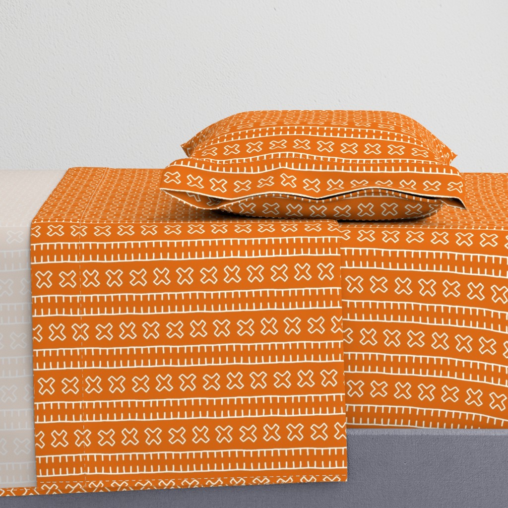 African Mud Cloth // Orange // Small