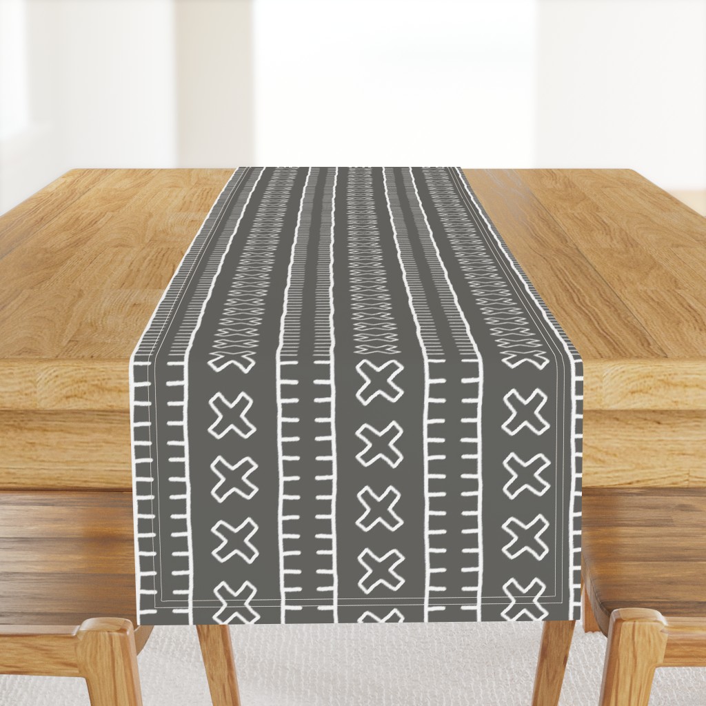 African Mud Cloth // Grey // Large