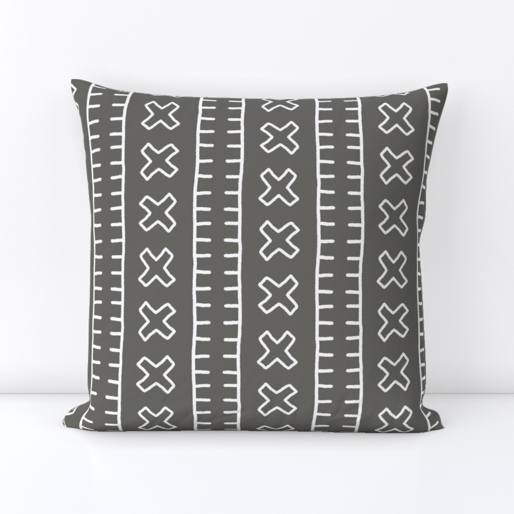 African Mud Cloth // Grey // Large