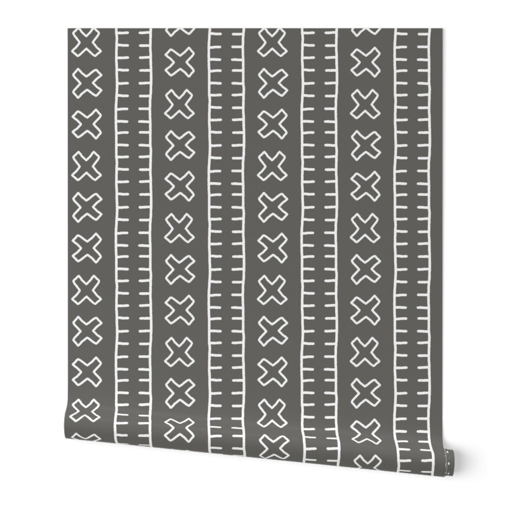 African Mud Cloth // Grey // Large