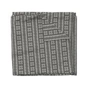 African Mud Cloth // Grey // Large