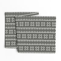 African Mud Cloth // Grey // Large