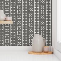 African Mud Cloth // Grey // Large