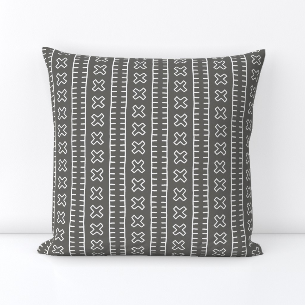 African Mud Cloth // Grey // Small