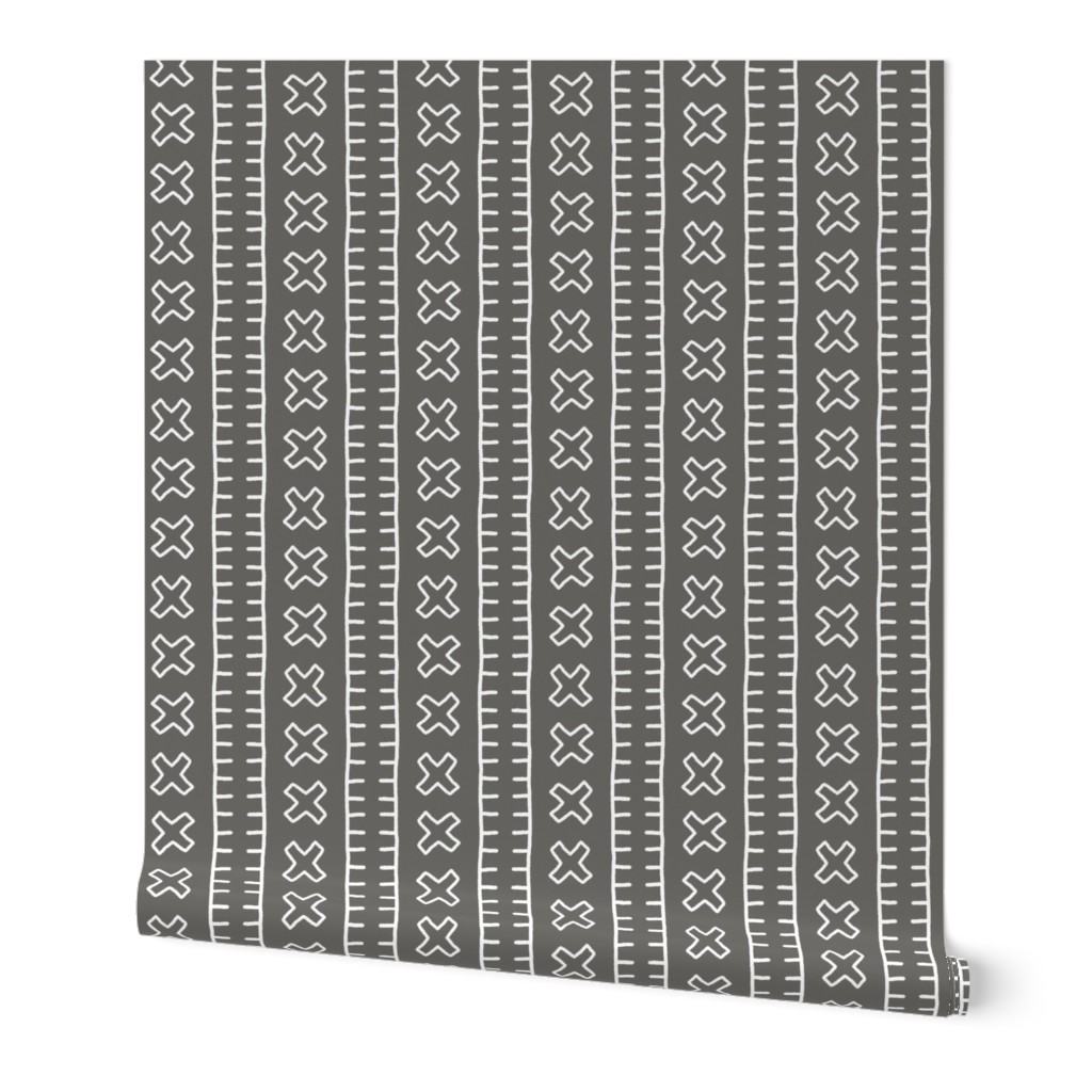 African Mud Cloth // Grey // Small