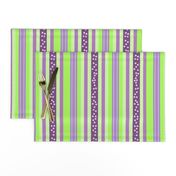 FNB2 - Large Fizz-n-Bubble Stripes in Lime Green and Purple  - Lengthwise
