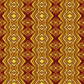 GP9 - Geometric Pillars in Rusty Brown and Golden Yellow