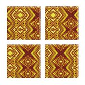 GP9 - XL - Geometric Pillars in Rusty Brown and Golden Yellow