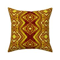 GP9 - XL - Geometric Pillars in Rusty Brown and Golden Yellow