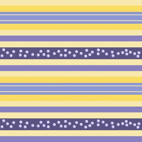 FNB1 -  Fizz-n-Bubble Lemon and Violet Stripes - Large - Crosswise