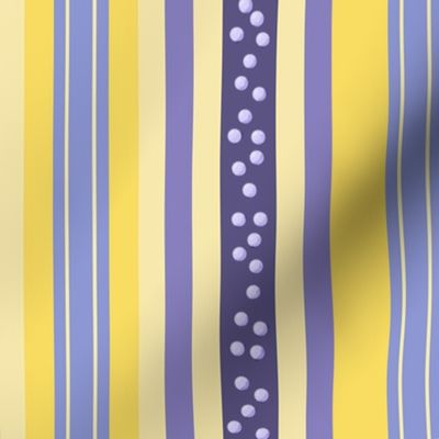 FNB1 -  Fizz-n-Bubble Lemon and Violet Stripes - Large - Lengthwise