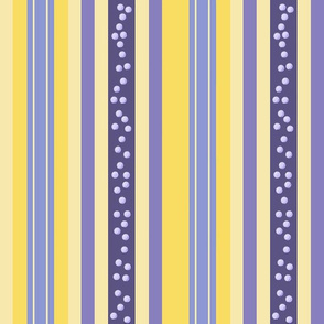 FNB1 -  Fizz-n-Bubble Lemon and Violet Stripes - Large - Lengthwise