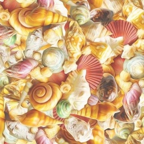 seashell scatter  gold